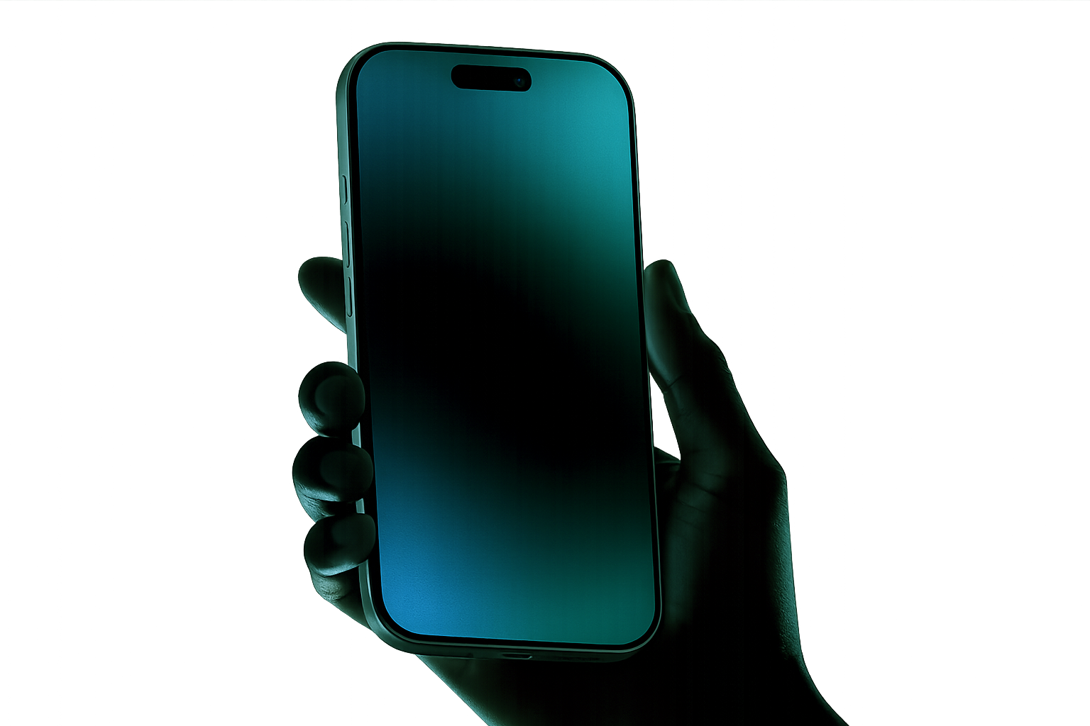 Hand holding phone